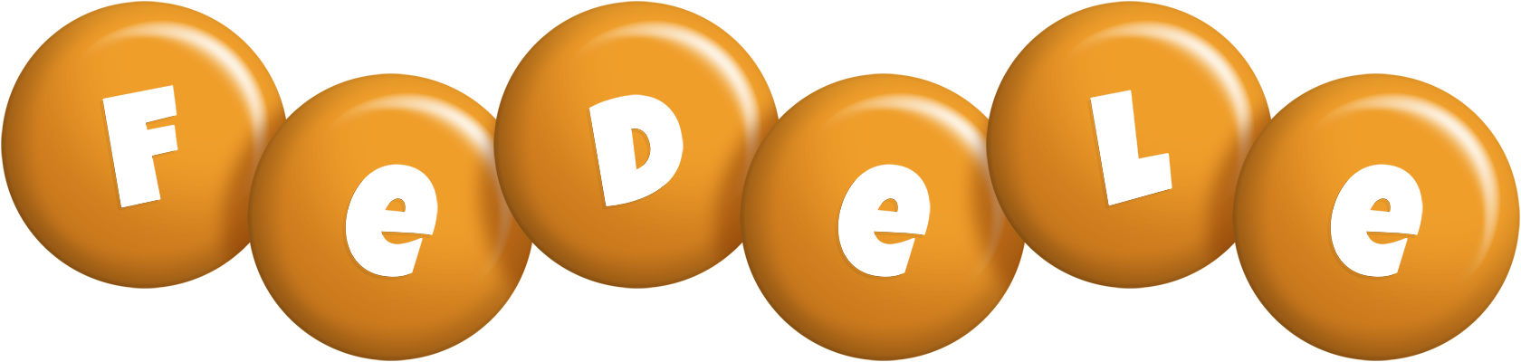 Fedele candy-orange logo