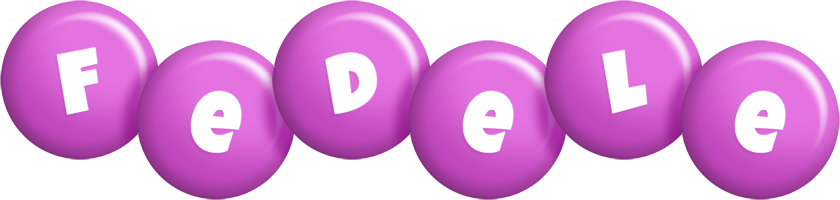 Fedele candy-purple logo