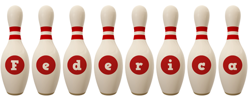 Federica bowling-pin logo