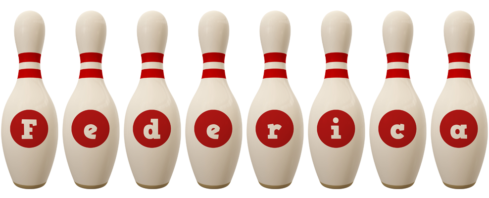Federica bowling-pin logo