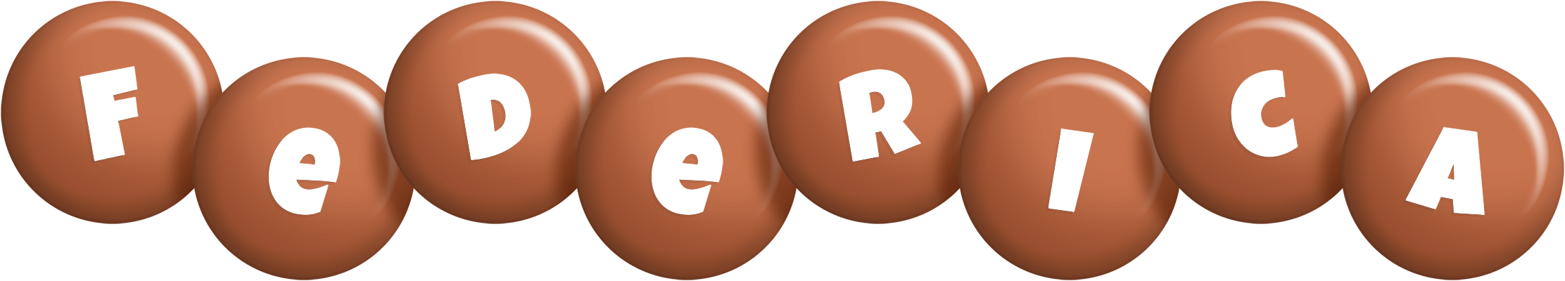 Federica candy-brown logo