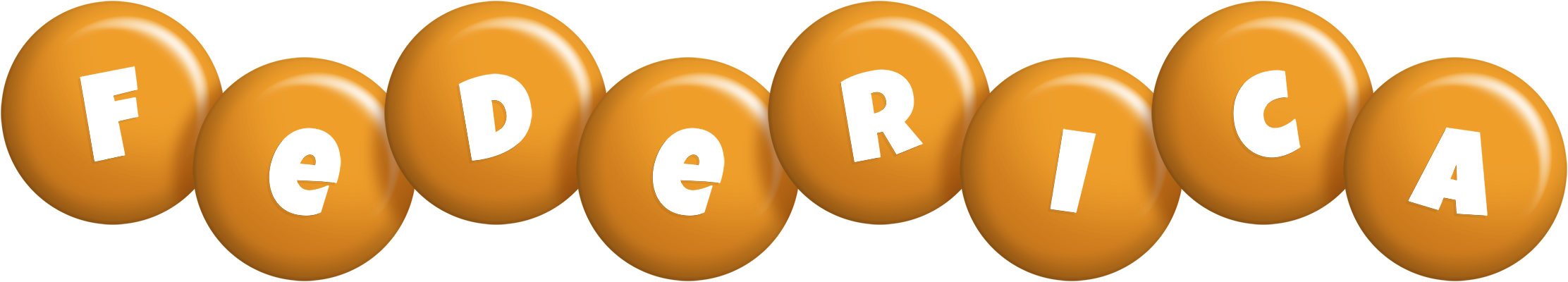 Federica candy-orange logo