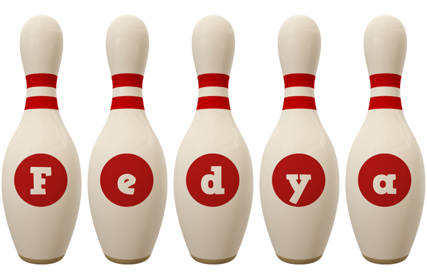 Fedya bowling-pin logo