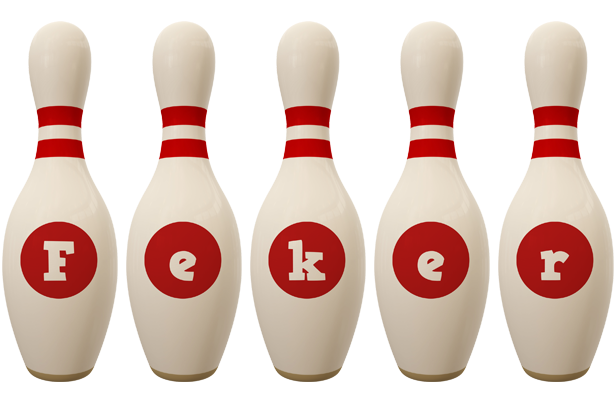 Feker bowling-pin logo