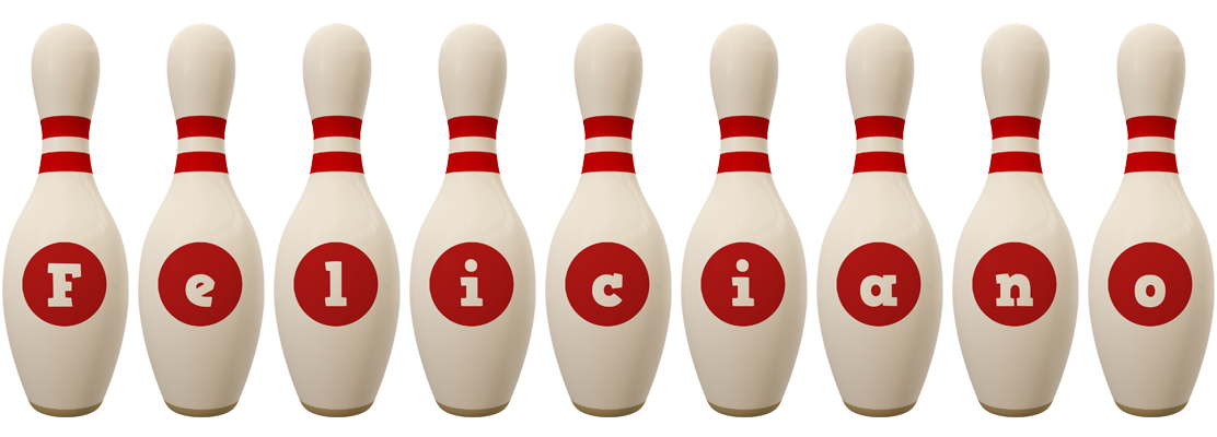 Feliciano bowling-pin logo