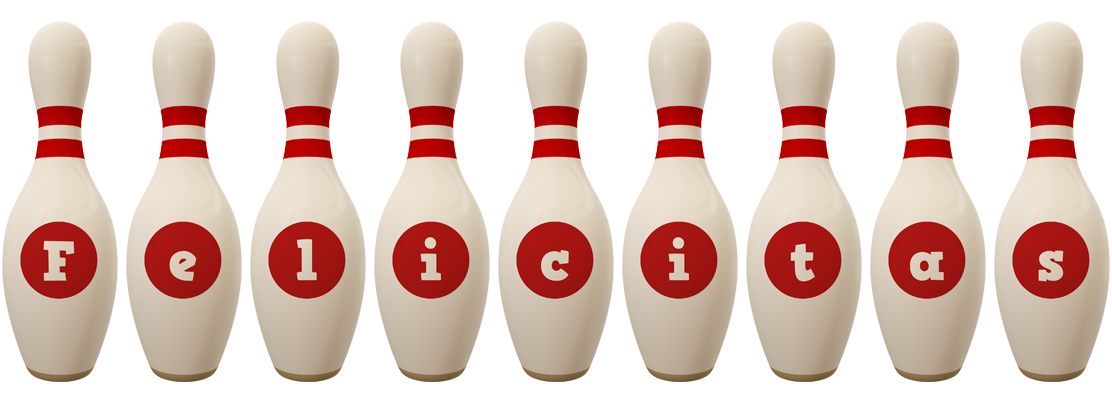 Felicitas bowling-pin logo