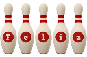 Feliz bowling-pin logo