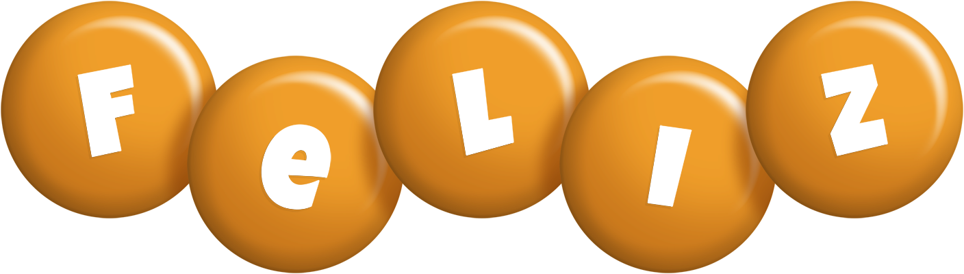 Feliz candy-orange logo