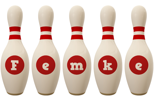 Femke bowling-pin logo