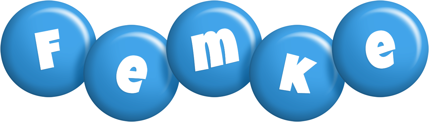 Femke candy-blue logo