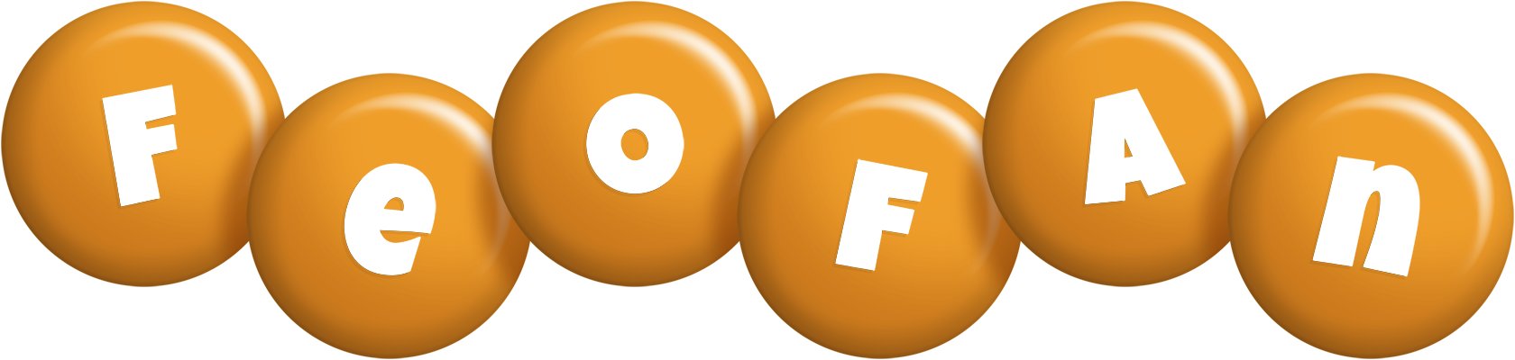 Feofan candy-orange logo