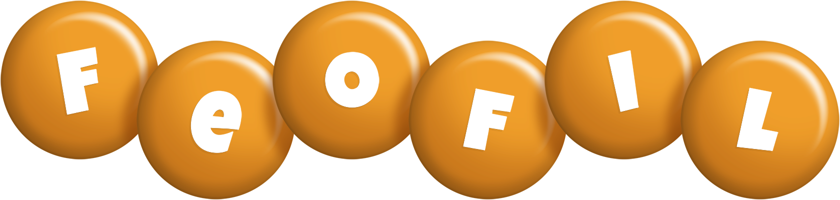 Feofil candy-orange logo