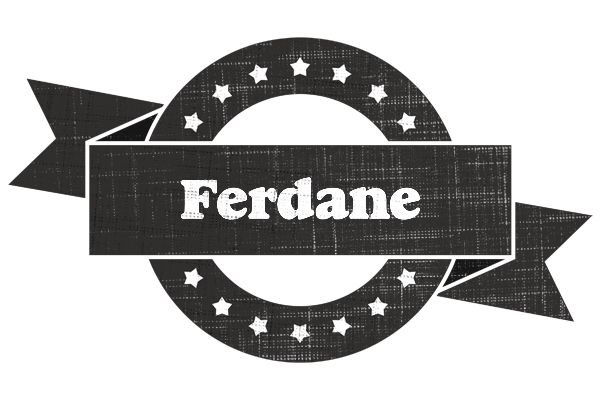 Ferdane grunge logo