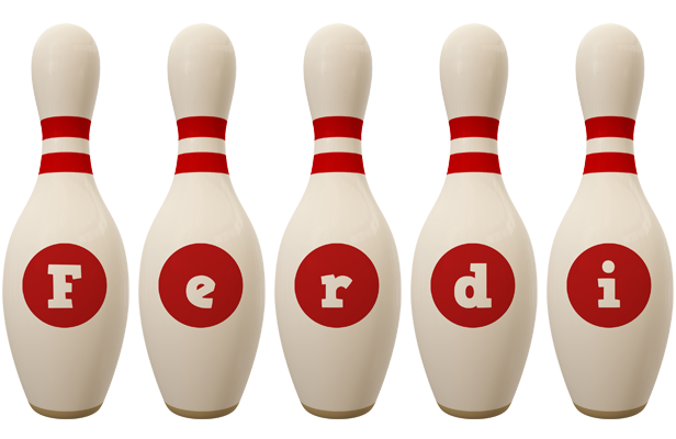 Ferdi bowling-pin logo