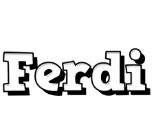 Ferdi snowing logo