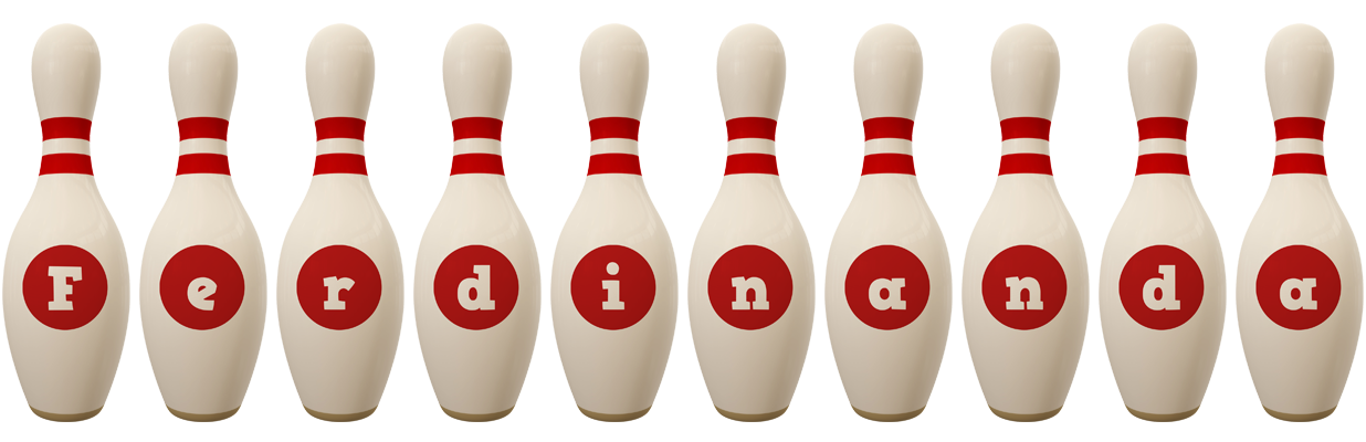 Ferdinanda bowling-pin logo