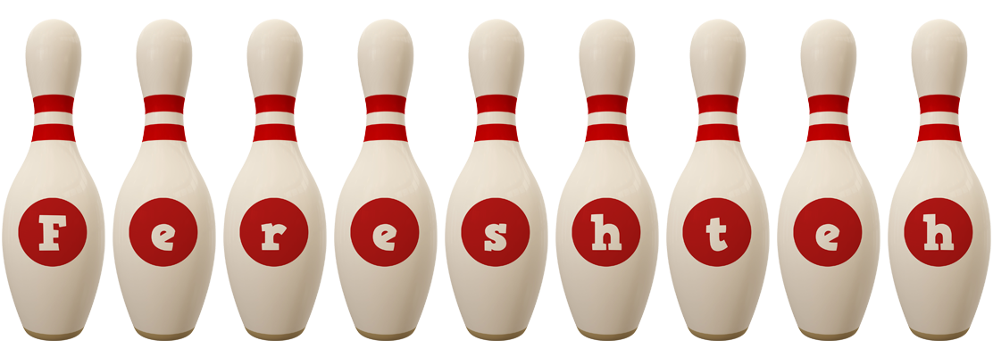 Fereshteh bowling-pin logo