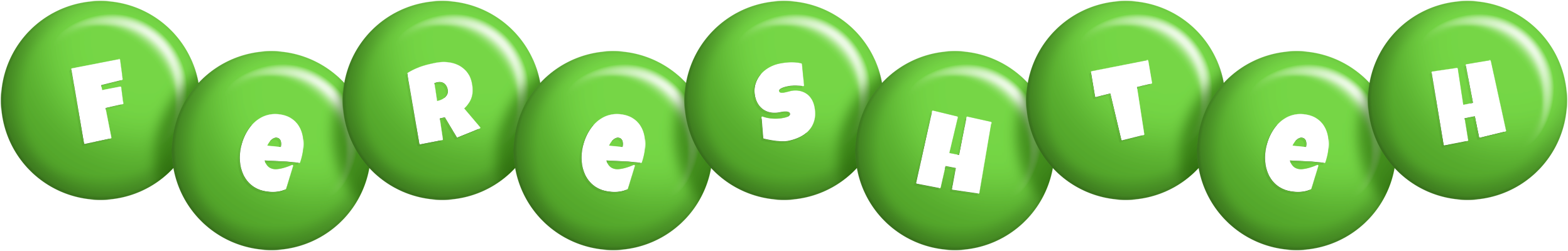 Fereshteh candy-green logo