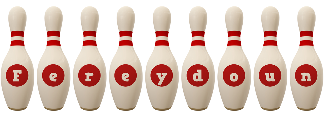 Fereydoun bowling-pin logo