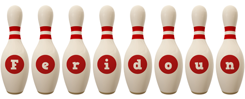 Feridoun bowling-pin logo