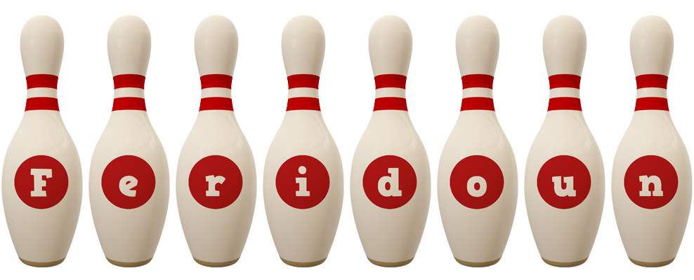 Feridoun bowling-pin logo