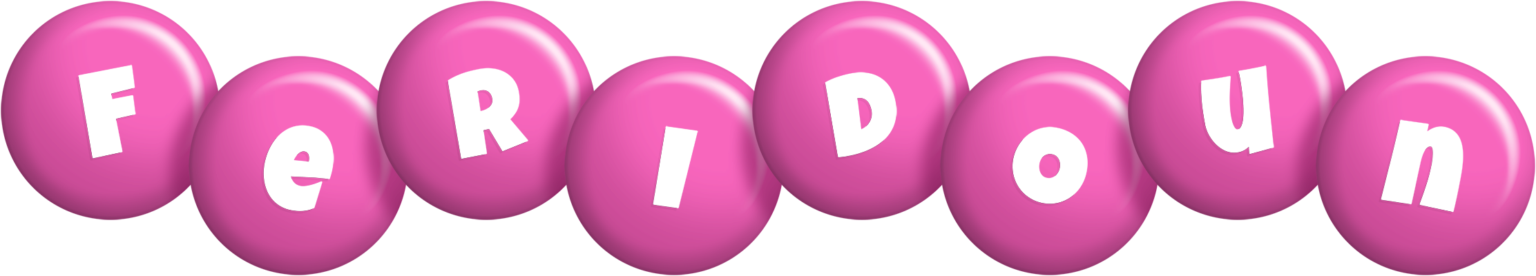 Feridoun candy-pink logo