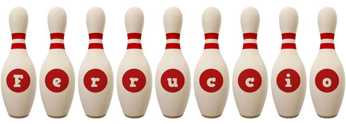 Ferruccio bowling-pin logo