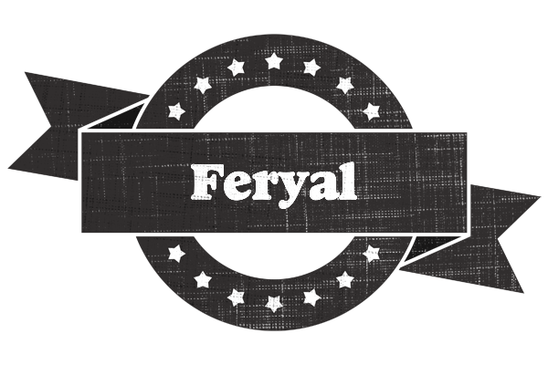 Feryal grunge logo