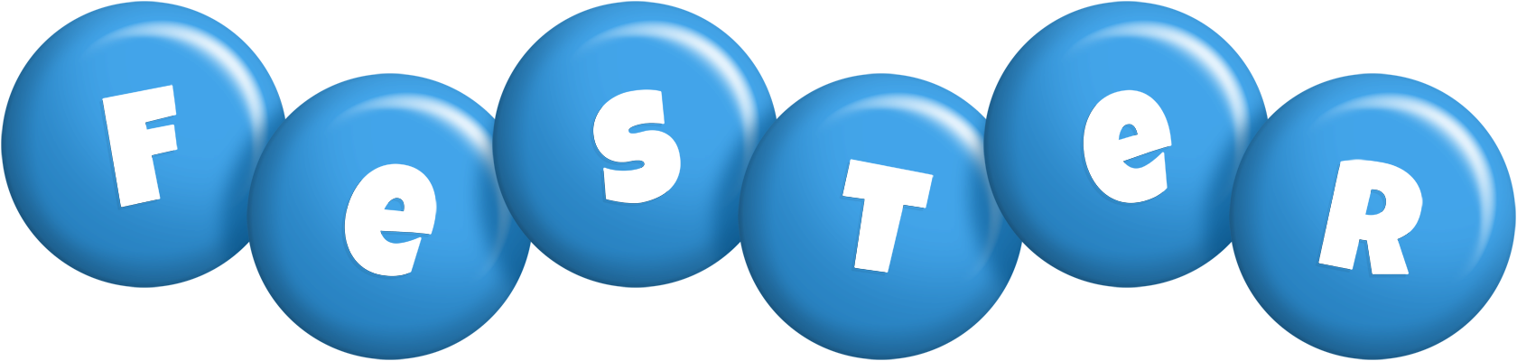 Fester candy-blue logo