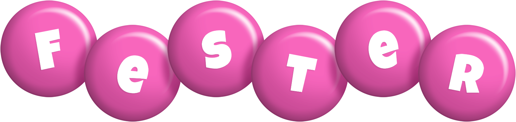 Fester candy-pink logo