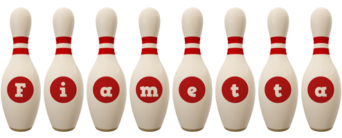 Fiametta bowling-pin logo