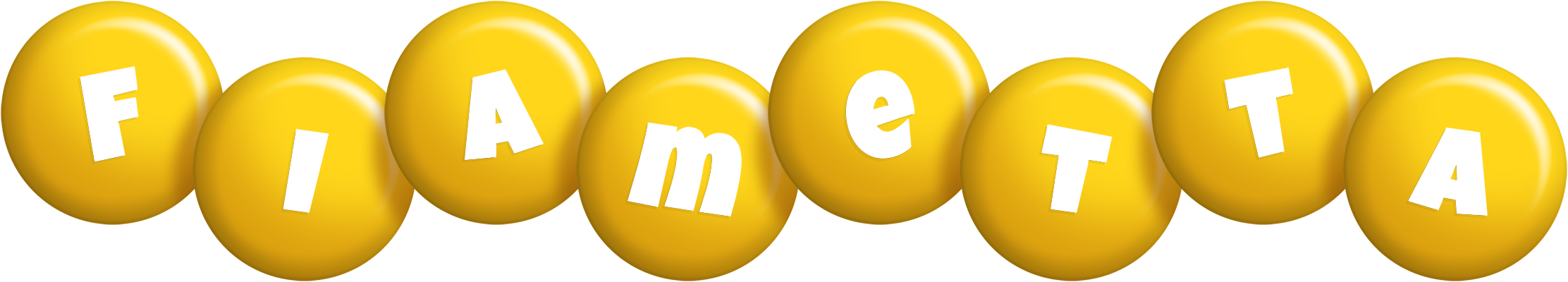 Fiametta candy-yellow logo