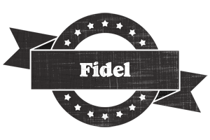 Fidel grunge logo