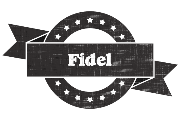 Fidel grunge logo