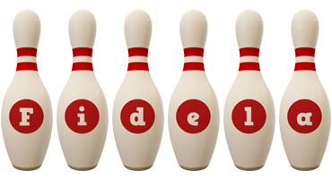 Fidela bowling-pin logo