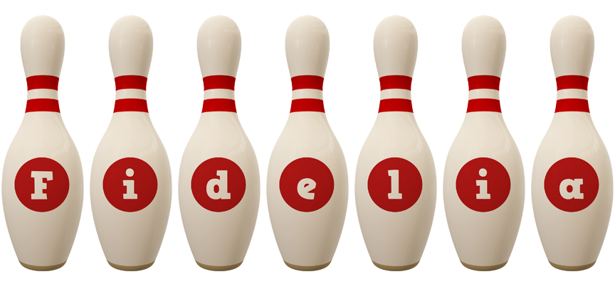 Fidelia bowling-pin logo