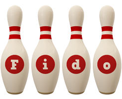 Fido bowling-pin logo