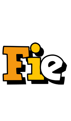 Fie cartoon logo
