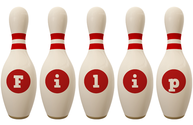 Filip bowling-pin logo