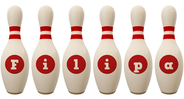 Filipa bowling-pin logo