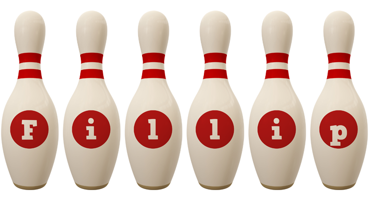 Fillip bowling-pin logo