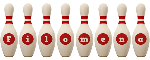 Filomena bowling-pin logo