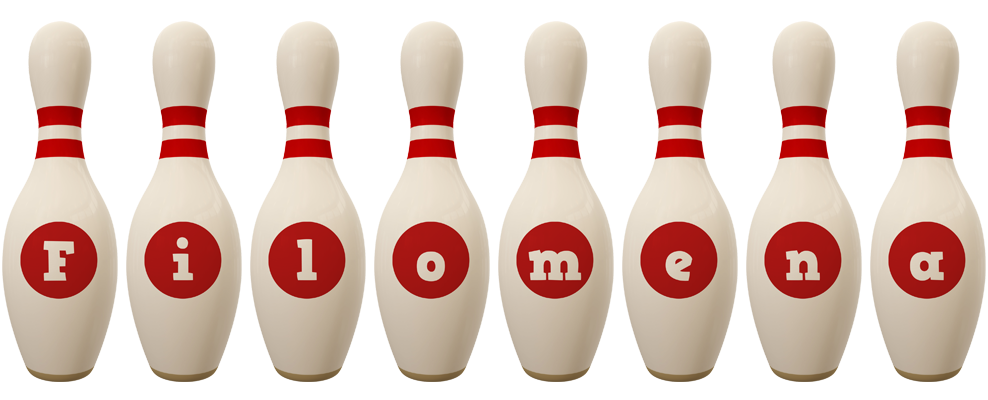 Filomena bowling-pin logo