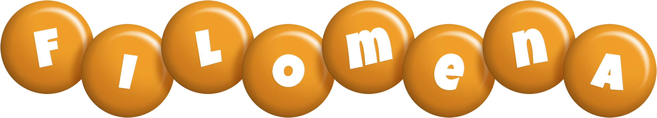 Filomena candy-orange logo