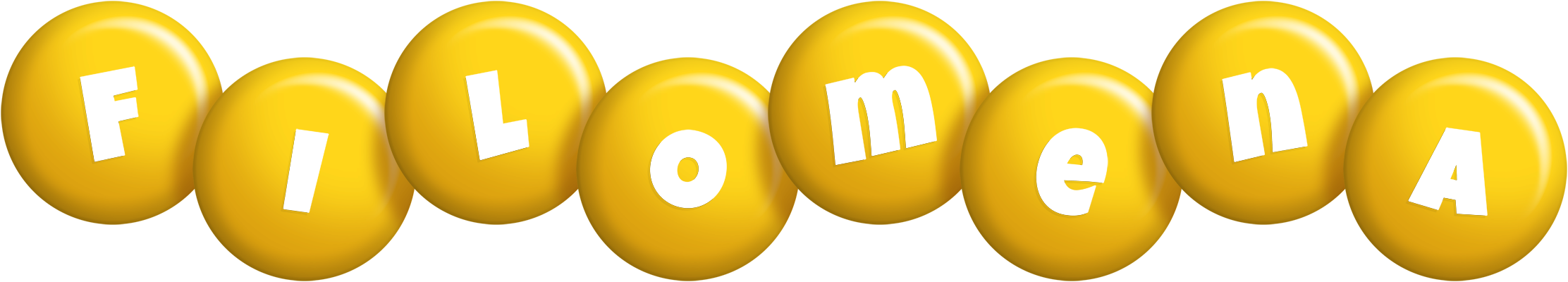 Filomena candy-yellow logo