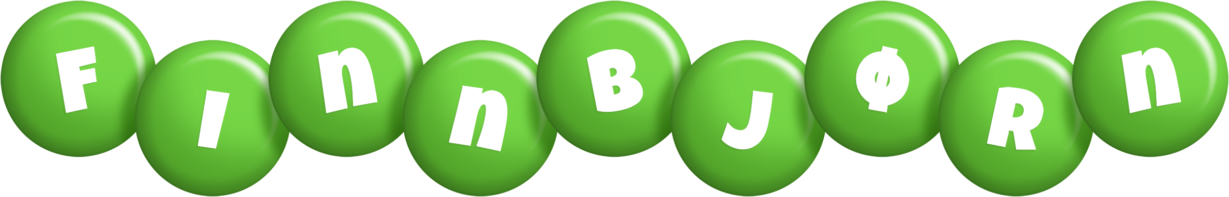 Finnbjørn candy-green logo