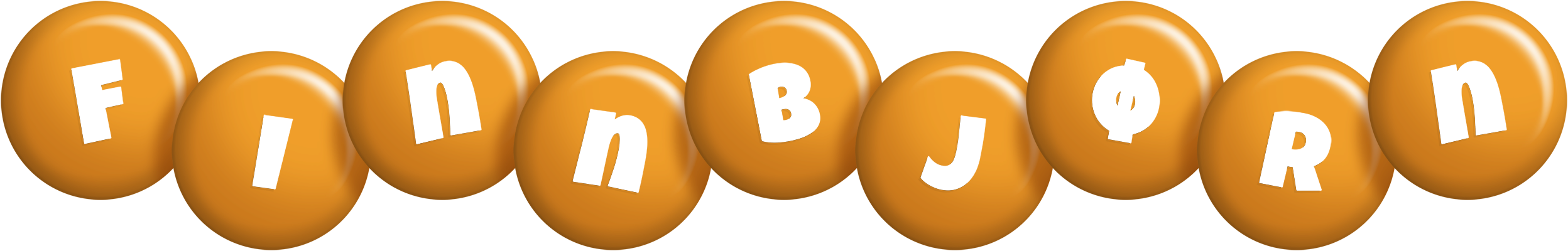 Finnbjørn candy-orange logo