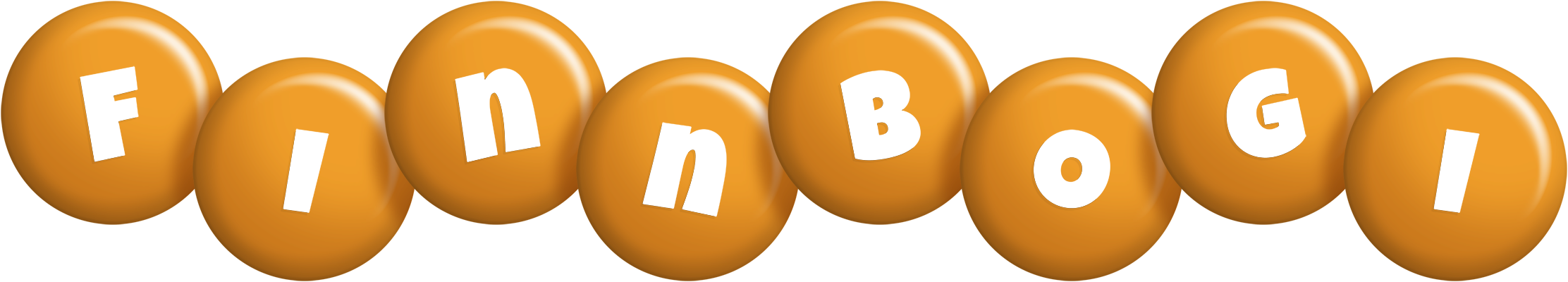 Finnbogi candy-orange logo