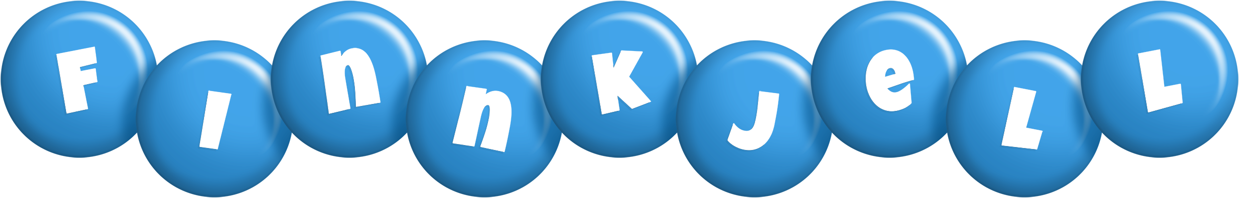 Finnkjell candy-blue logo