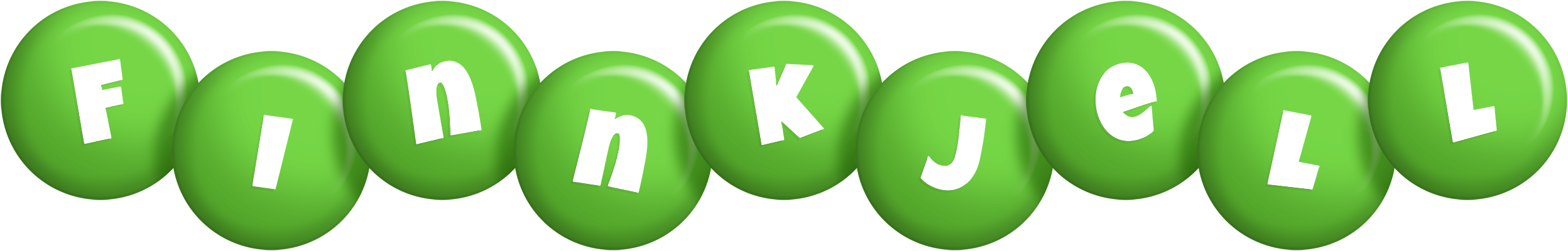 Finnkjell candy-green logo